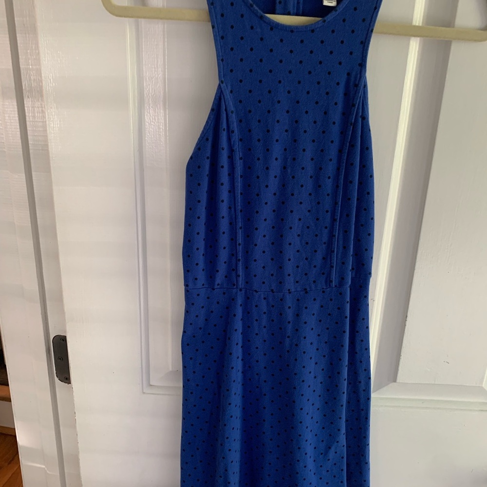 American Eagle Outfitters Blue Halter Sheath Midi Dress